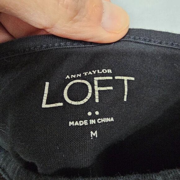 Ann Taylor Loft Tank Black Sequin Glam Club M - Picture 9 of 11